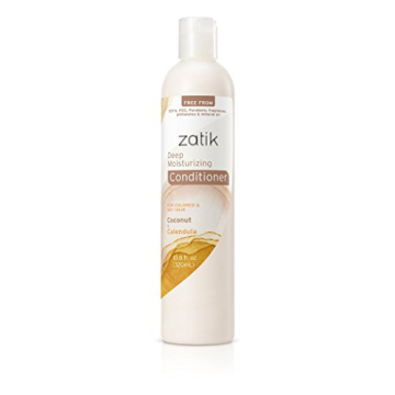 Zatik Naturals - Deep Moisturizing Conditioner - Coconut & Calendula, for Colored, Dry damaged Hair,...