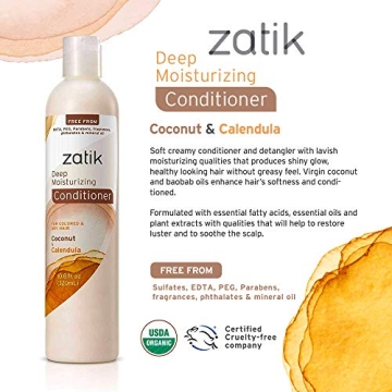 Zatik Naturals Coconut Calendula Deep Conditioner 10.8 fl oz