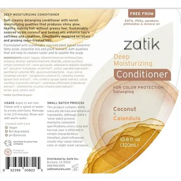 Zatik Naturals Coconut Calendula Deep Conditioner 10.8 fl oz