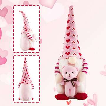 TSGEEG Valentine Day Gnomes Decorations Plush - 2 PCS Mr. and Mrs. Scandinavian Tomte Doll Valentines for Home Table Ornaments