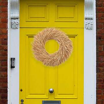 Uieke 17.7 Inches Dried Wheat Stalks, 200 Stems Dried Flowers 100% Natural Wheat for Home Kitchen Wedding Party Table Centerpiece Harvest Wreath Boho Farmhouse DIY Decoration