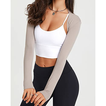 MISSACTIVER Women's Long Sleeve Cooling Shrug for Workouts
