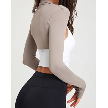 MISSACTIVER Women's Long Sleeve Cooling Shrug for Workouts