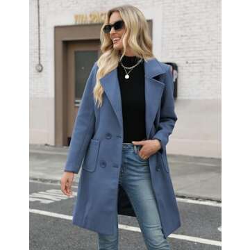 Bankeng Women Winter Wool Blend Camel Mid-Long Coat with Notch Lapel