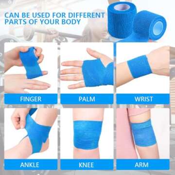 KISEER 15 Pack Self Adhesive Bandage Rolls for All