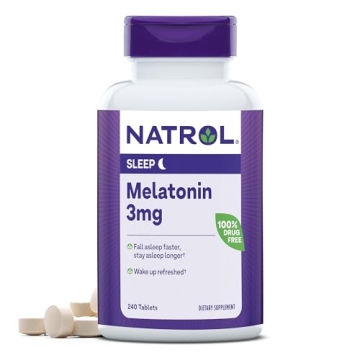 Natrol Melatonin 3 mg Tablets - Perfect Sleep Aid for Adults, 240 Count