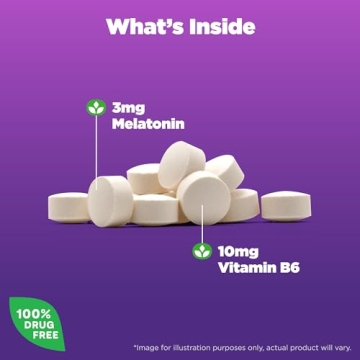 Natrol 3 mg Melatonin Tablets for Restful Sleep - 240 Count