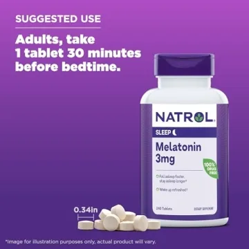 Natrol 3 mg Melatonin Tablets for Restful Sleep - 240 Count