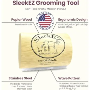 SleekEZ Cat Brush for Easy Grooming and Shedding