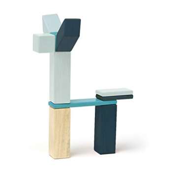 42 Piece Tegu Magnetic Wooden Block Set, Blues, 1-99 years old