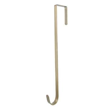 Norgail 15 Inches Heavy Duty Wreath Hanger for Front Door Door Large Wreath Hanger Christmas Wreaths Decorative Hook Premium Sturdy Metal Bronze Pack of 2