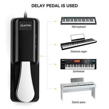 ENJOYPRO Sustain Pedal for All Electronic Keyboards