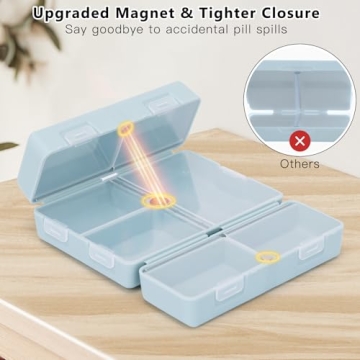 FYY Daily Pill Organizer with 7 Compartments for Travel