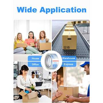 JARLINK Clearer Packing Tape 24 Rolls, Heavy Duty Packaging Tape for Shipping Packaging Moving Sealing, 2.8mil Thicker, 1.88 inches Wide, 60 Yards Per Roll, 1440 Total Yards