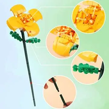 IQBOX Flowers Building Kit - Unique Flower Gift Set