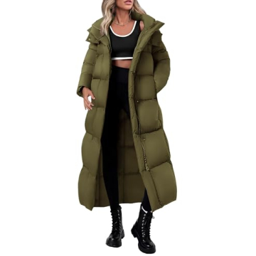 PRETTYGARDEN Women's Winter Long Puffer Coats Hooded Zip Up Casual Thickened Down Jackets Trendy War...