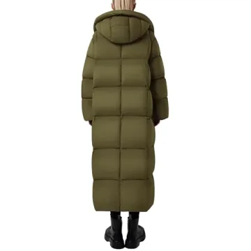 Trendy Women's Long Puffer Coat for Cold Weather Wear