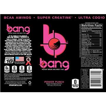 VPX Bang Power Punch - 12 Energy Cans for Boosts