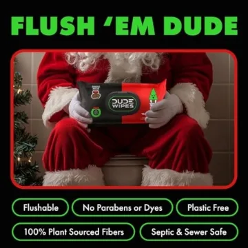 DUDE Wipes - Dingle Bells Extra Large Wet Wipes - 3 Pack