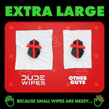 DUDE Wipes - Dingle Bells Extra Large Wet Wipes - 3 Pack