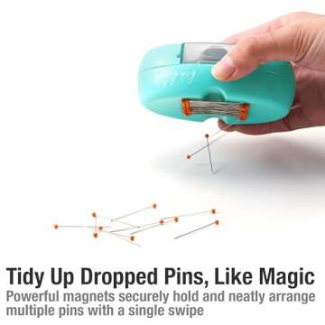 Beaditive Magnetic Pin Cushion with Drawer - Strong Magnet Pin Holder Cushion for Sewing - 50 Glass ...