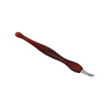 CJESLNA 2 Pack Practical Nail Art Tools Pedicure Cuticle Trimmer Dead Skin Callus Removal Fork Brown