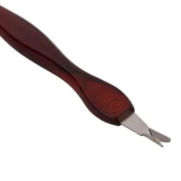 CJESLNA 2 Pack Practical Nail Art Tools Pedicure Cuticle Trimmer Dead Skin Callus Removal Fork Brown