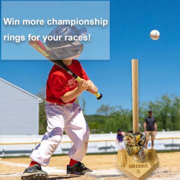 Personalized Baseball Softball Homeplate Stacked Ring Display Holder - Custom Name Championship Ring...