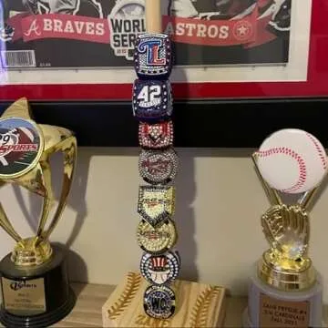 Personalized Baseball Softball Ring Display Holder with Custom Name