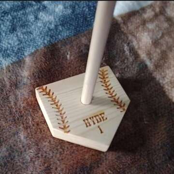 Personalized Baseball Softball Ring Display Holder with Custom Name