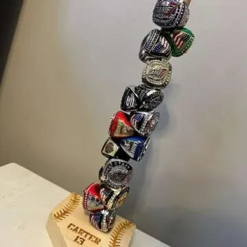 Personalized Baseball Softball Ring Display Holder with Custom Name