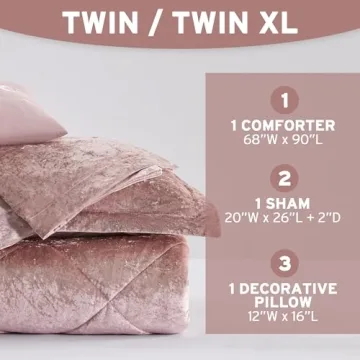 Luxury Velvet Twin Comforter Set for All Seasons