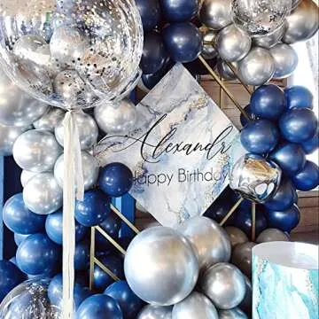 PartyWoo Navy Blue Latex Balloons for Celebrations