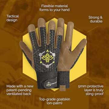 Apis Tactical Beekeeping Gloves - Superior Sting Protection