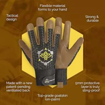 Apis Tactical Beekeeping Gloves - Superior Sting Protection