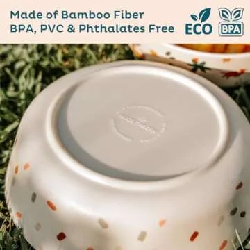 Nook Theory Bamboo Bowls for Kids - Safe & Stylish 4 Pack