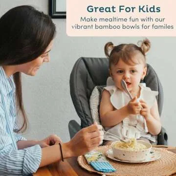 Nook Theory Bamboo Bowls for Kids - Safe & Stylish 4 Pack