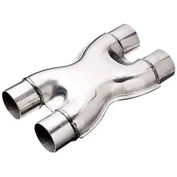 TOTALFLOW TF-SSP3030 409 Stainless Steel 3 Inch X-Pipe-3" Dual (Inner Diameter) -Polished