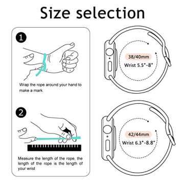 YILED Bands for Apple Watch SE 40mm 44mm 8 PACK Soft Silicone