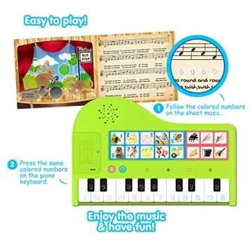 BEST LEARNING My First Piano Book for Toddlers Ages 3-5