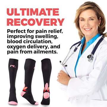 PowerLix Compression Socks for Pain Relief 20-30 mmHg