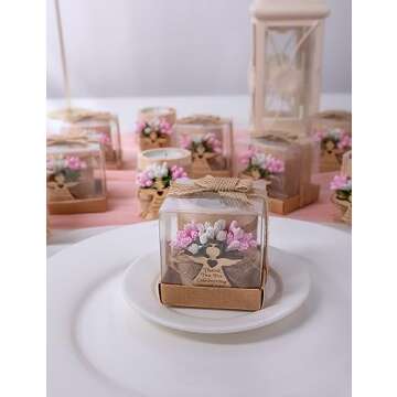 Ju's Favors 10 Pack Wood Tealight Candle Holders