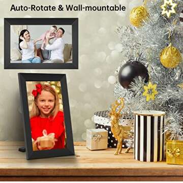 SAMMIX Digital Picture Frame Digital Photo Frame WiFi 10.1 Inch IPS Touch Screen, 16GB Storage, Auto-Rotate,Share Photos and Videos via Free App