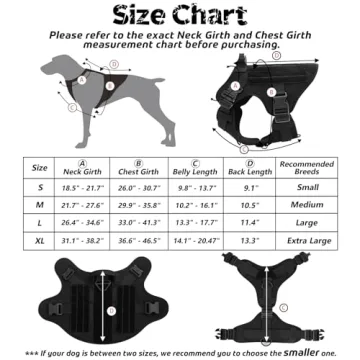 Heavy Duty Rabbitgoo Tactical Dog Harness for Large Breeds