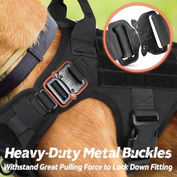 Heavy Duty Rabbitgoo Tactical Dog Harness for Large Breeds