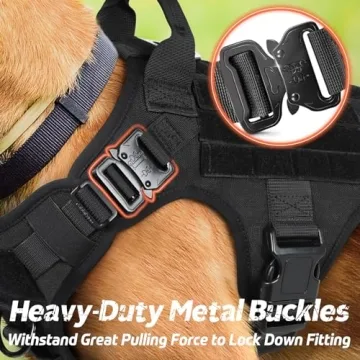 Heavy Duty Rabbitgoo Tactical Dog Harness for Large Breeds