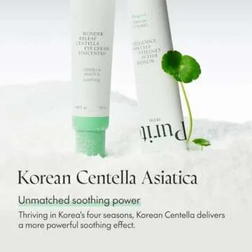 PURITO Centella Unscented Eye Cream, Korean Centella, for Sensitive Skin, Soothing, Facial Eye Cream for face, Dark Circles, Wrinkles, Puffiness, K-Beauty, Vegan & Cruelty-Free, 30ml 1fl.oz
