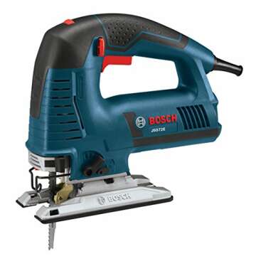 Bosch Power Tools Jigsaw Kit - JS572EK - 7.2 Amp Corded Variable Speed Top-Handle Jig Saw Kit with A...