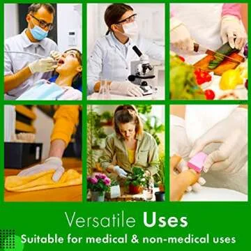 Green Direct Disposable Latex Gloves – Powder Free, Size Small, 100 Count