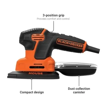 BLACK+DECKER Compact Detail Sander with 3-Position Grip